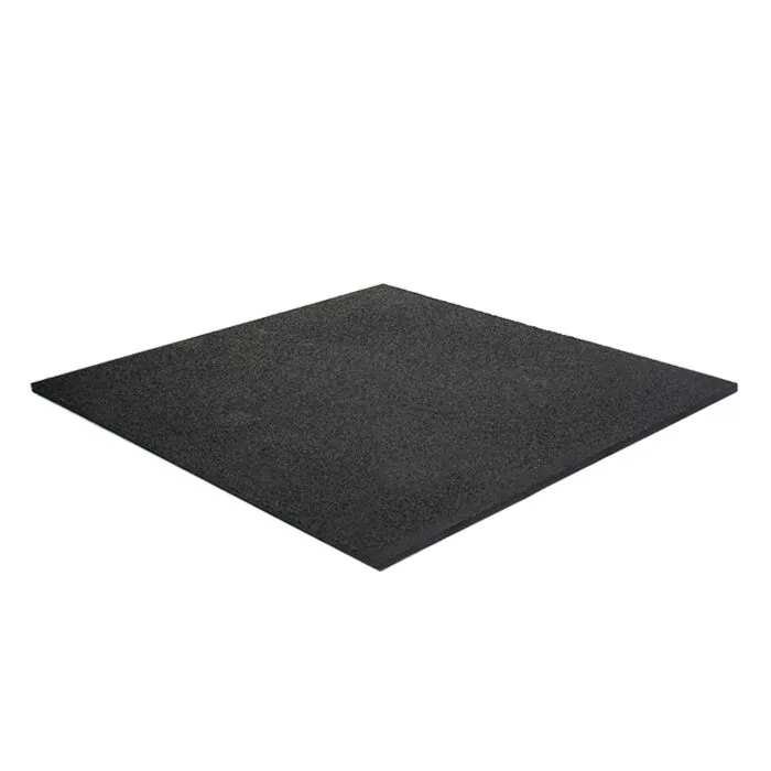 Rubber Fitnesstegel standaard zwart 20 mm dikte met connectoren