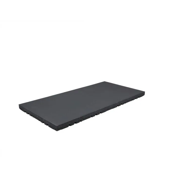Rubber fitnesstegel Pure Black 40 mm dikte