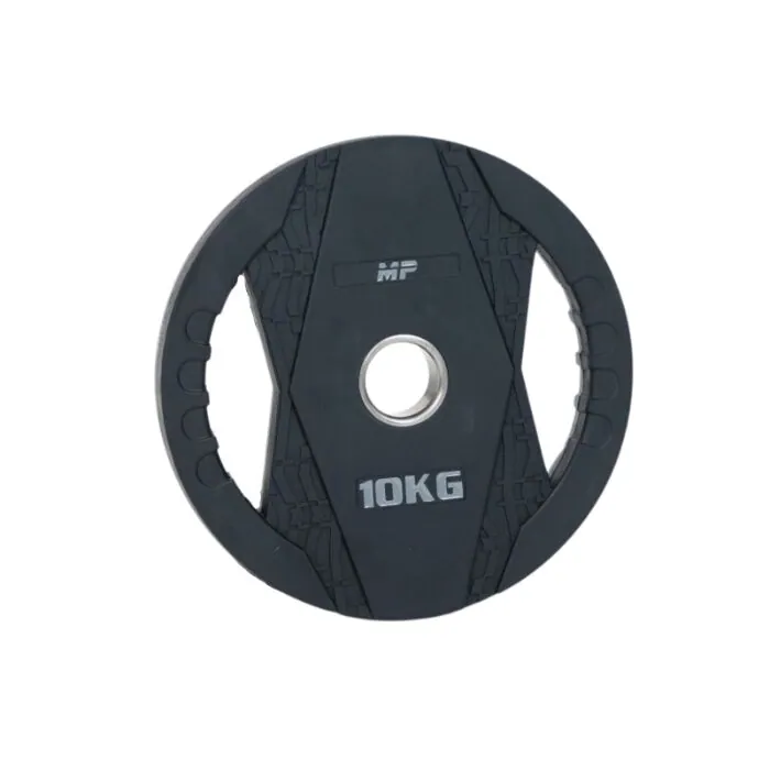 MP2005 Olympische rubber halterschijven 2 grips 10 KG