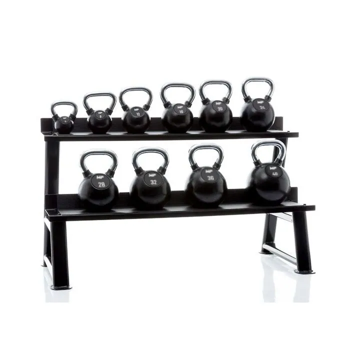 Kettlebell rubber/chrome 28-40 kg voordeelset incl. opbergrek