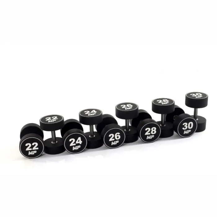 Urethaan dumbbellset 22 - 30 kg