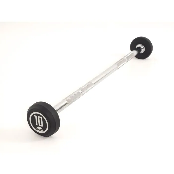 Rubber vaste halterstang 10 kg
