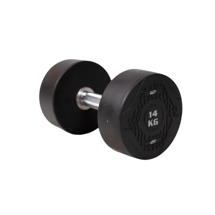 MP1012 Ronde rubber dumbbell 14 kg per stuk