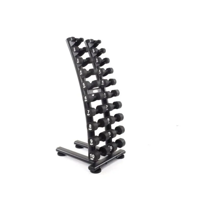 Dumbbellset micro 1-10 kg incl upright studio dumbbell rek