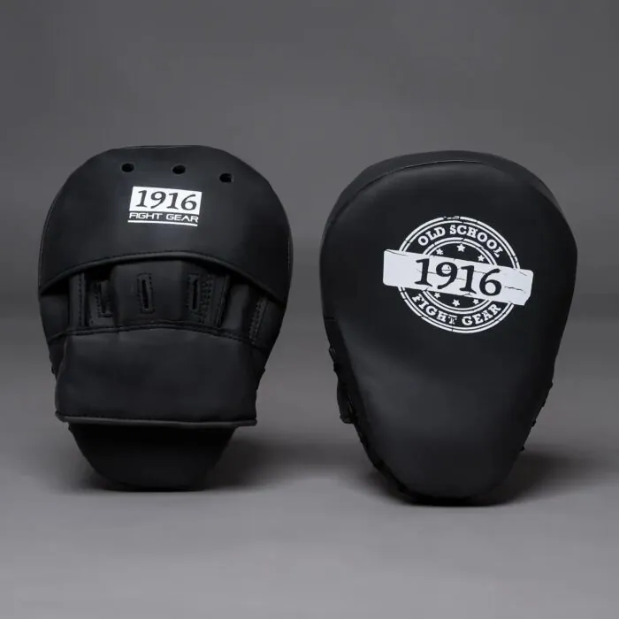 1916 Fight Gear Coaching mitts PU pads black/white