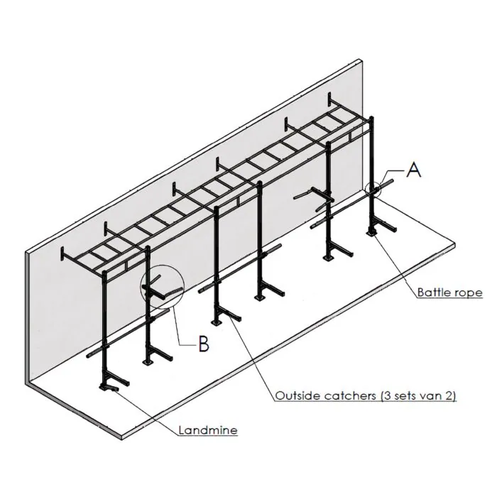 Crossfit Station Wandmodel MP38 - Outdoor