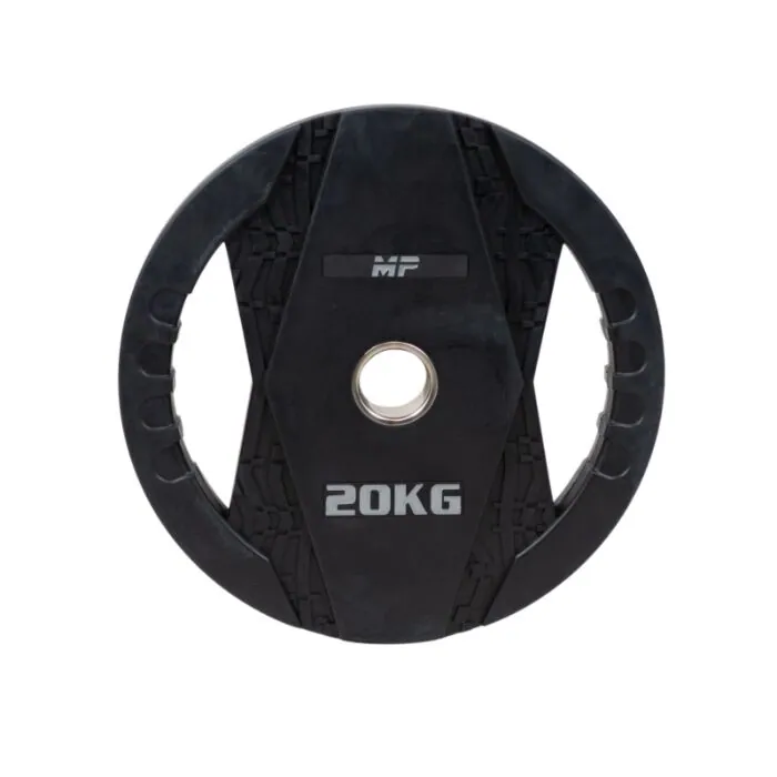 MP2005 Olympische rubber halterschijven 2 grips 20 KG