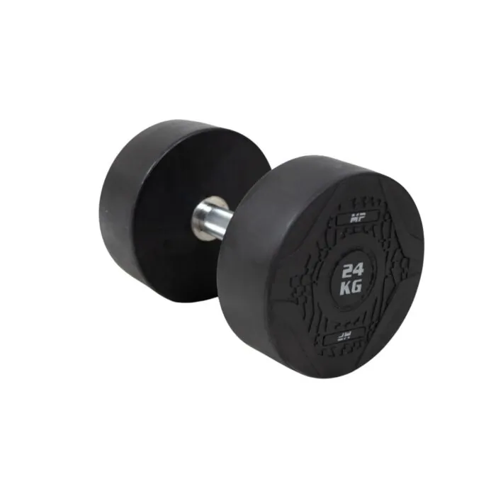MP1012 Ronde rubber dumbbell 24 kg per stuk