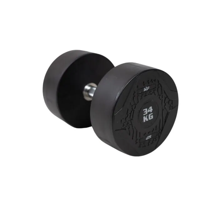 MP1012 Ronde rubber dumbbell 34 kg per stuk