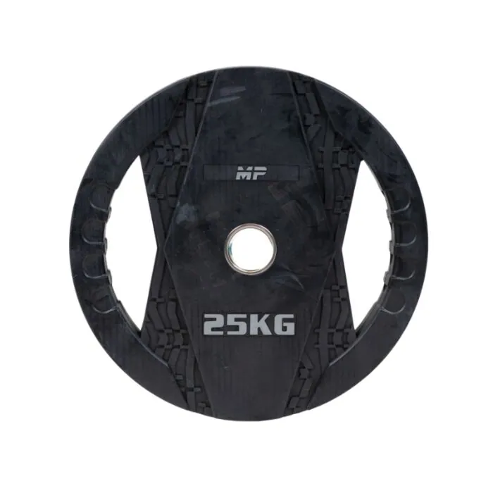 MP2005 Olympische rubber halterschijven 2 grips 25 KG