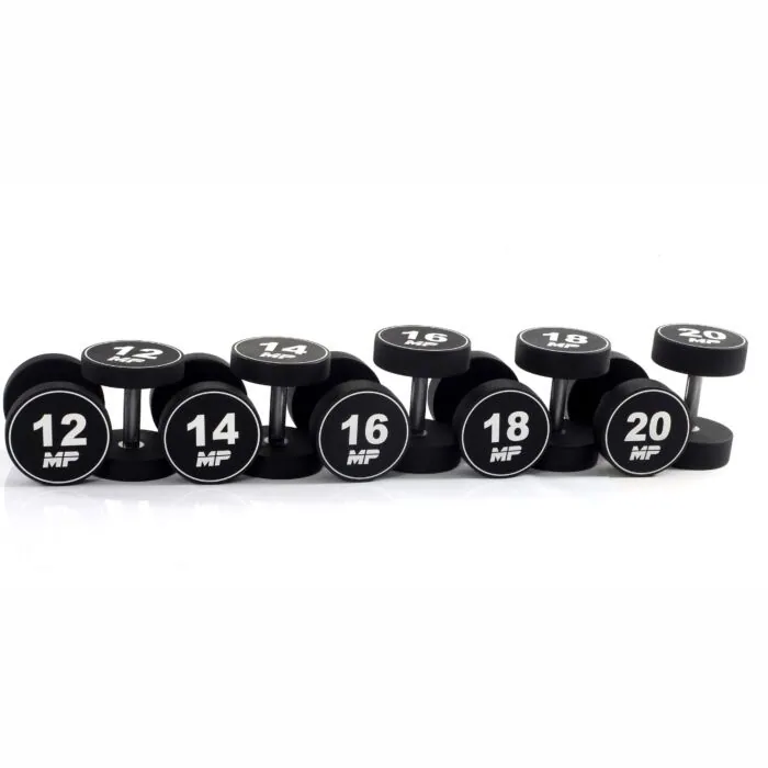 Urethaan dumbbellset 12 - 20 kg