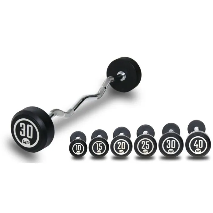 Rubber vaste curl halterstang
