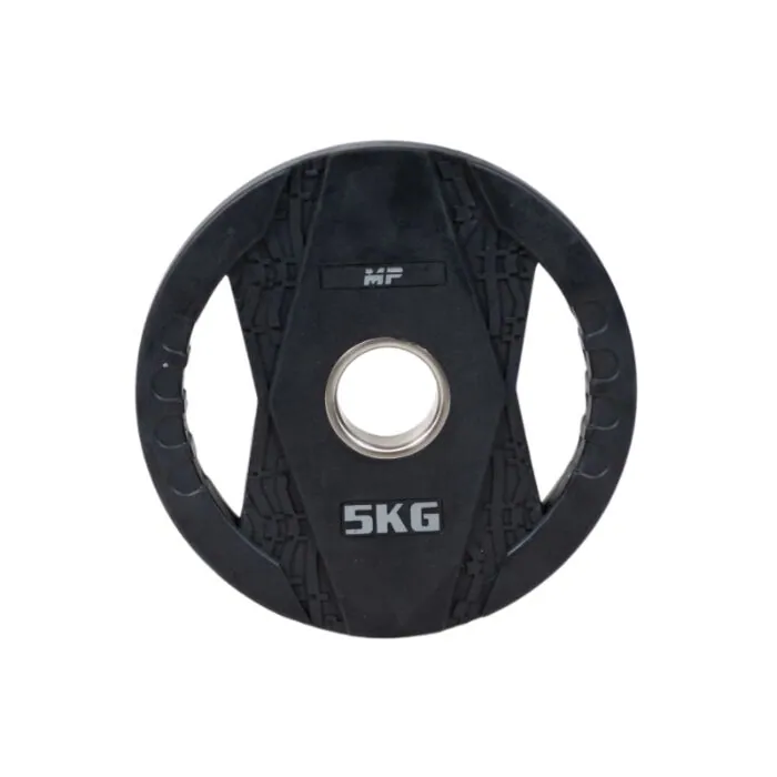MP2005 Olympische rubber halterschijven 2 grips 5 KG